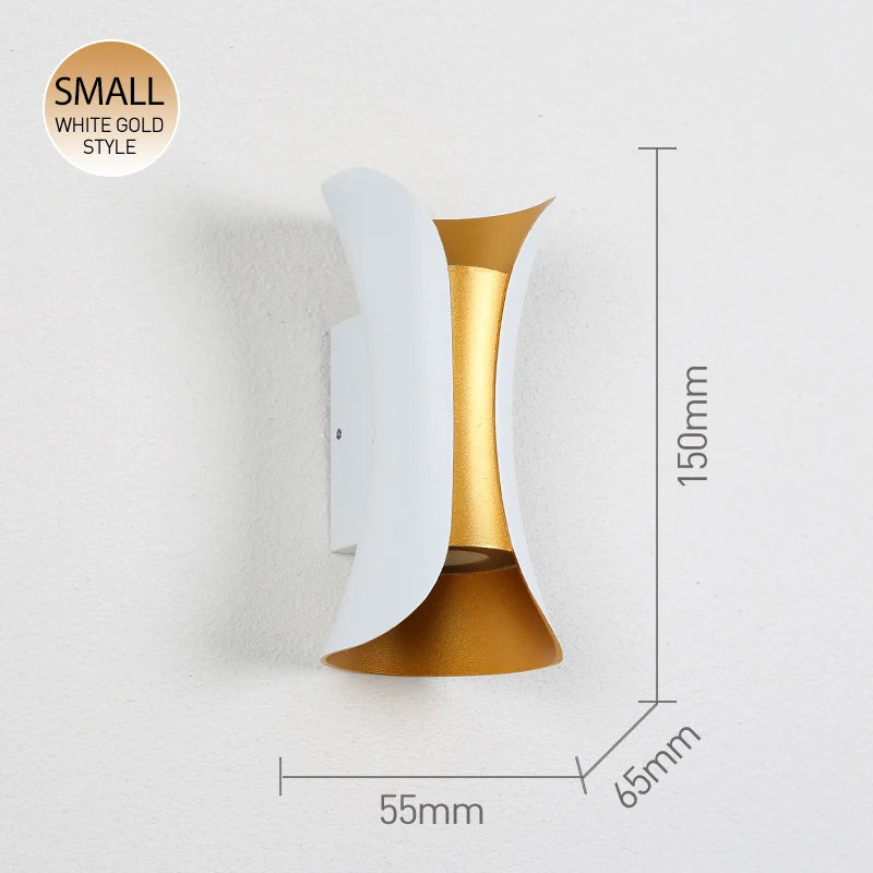 Warm-White LED Wall Light, 15cm/20cm Options