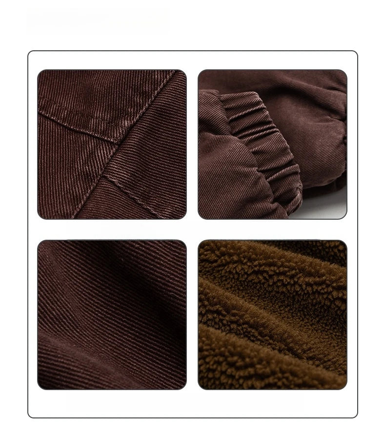 Japanese Vintage Polar Fleece Jacket Men Winter High Quality Thick Jacket Korean Streetwear Loose Couple Trendy Warm Coat Male 