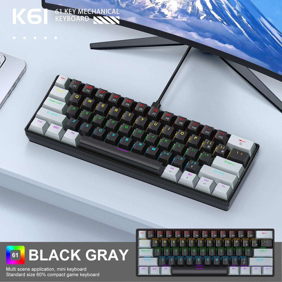 K61 Compact Mechanical Keyboard