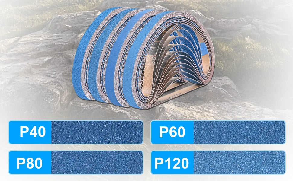 9 × 533 mm Zirconia Sanding Belts, 32 Pack