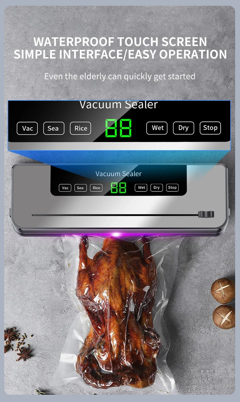 Scelleuse sous vide automatique pour aliments avec cutter intégré