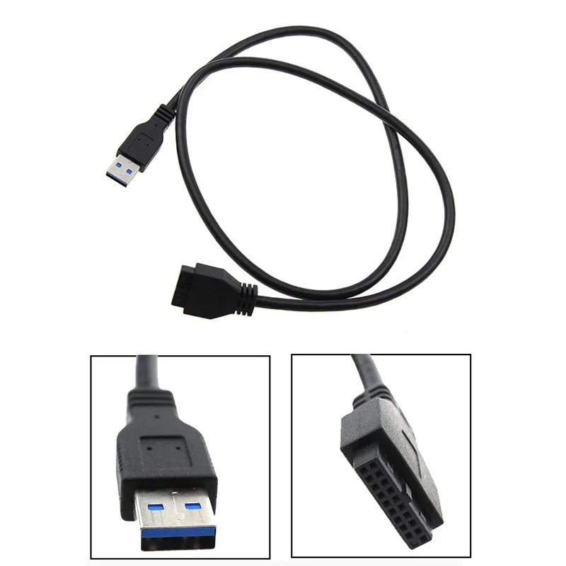 NW403 USB 3.0-hub med sju porter for frontpanel, 5.25-Inch