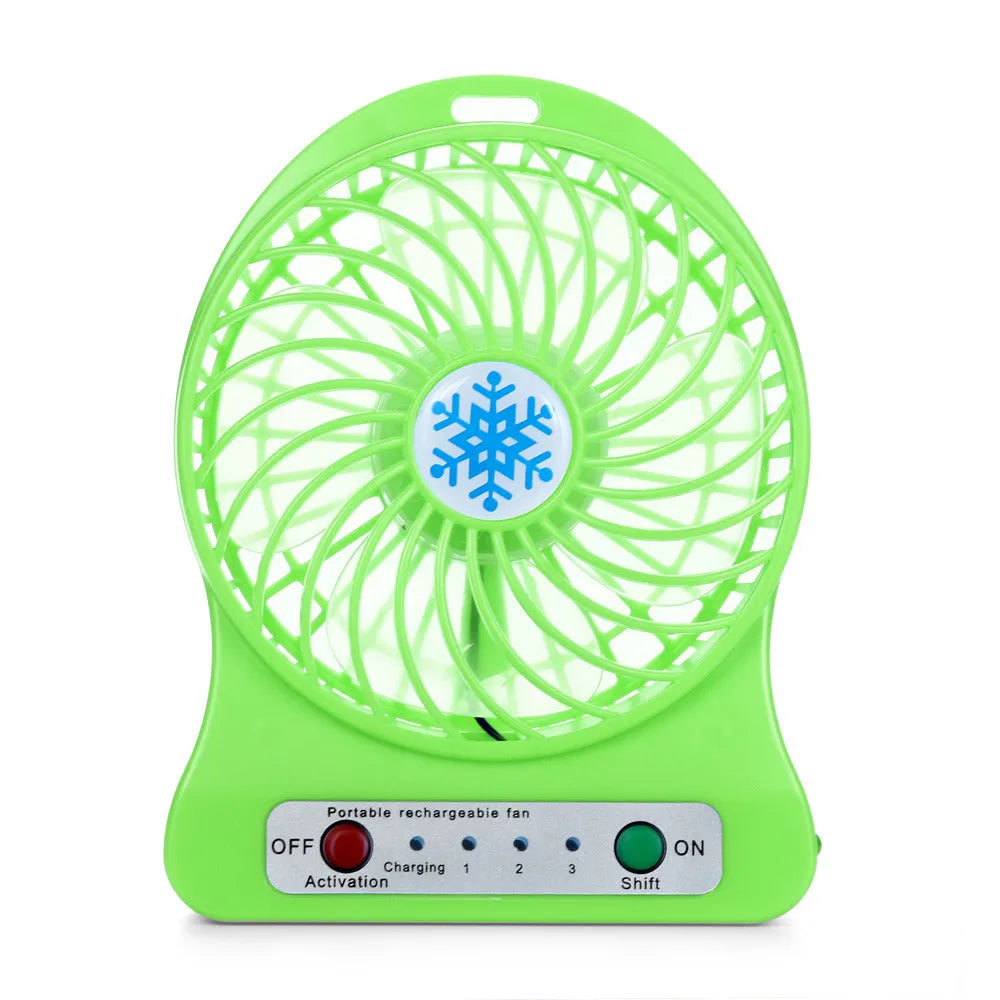 Mini hordozható ventilátor USB újratölthető ventilátor hordozható újratölthető LED-lámpa ventilátor hűtő Mini asztali USB 18650-elem ventilátor hűtés