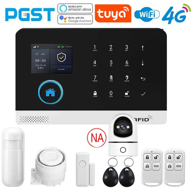 Home Wireless Alarm System 4G WiFi Tuya App Control
