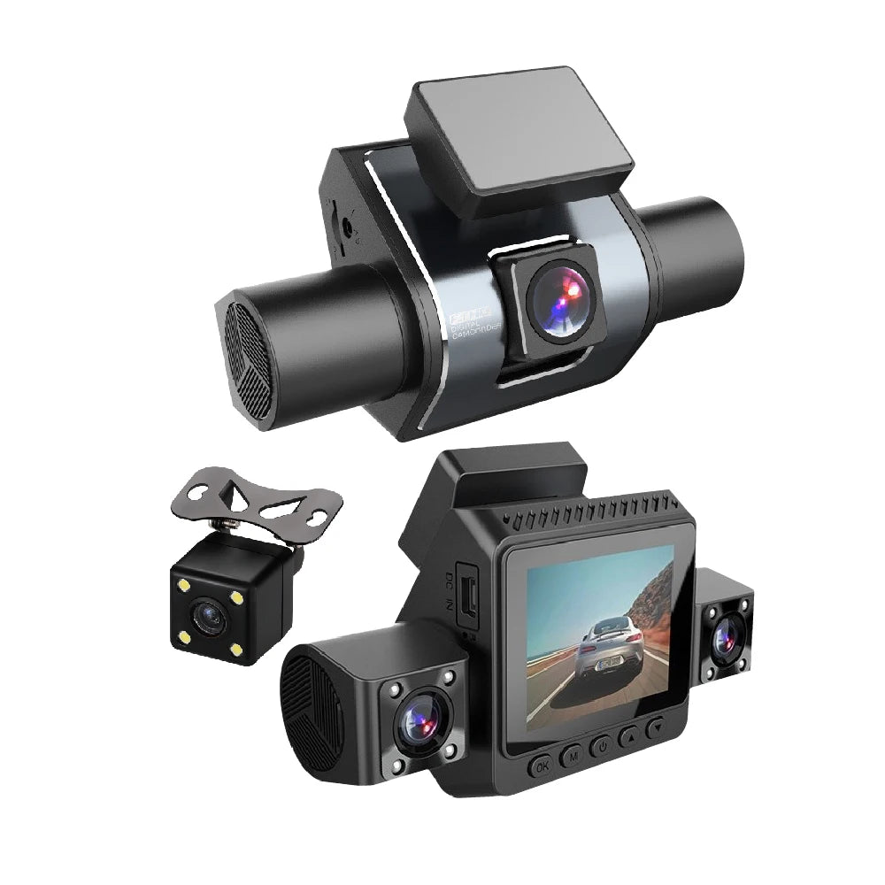 1080P 4-Channel Dash Cam with Night Vision & Loop Recording