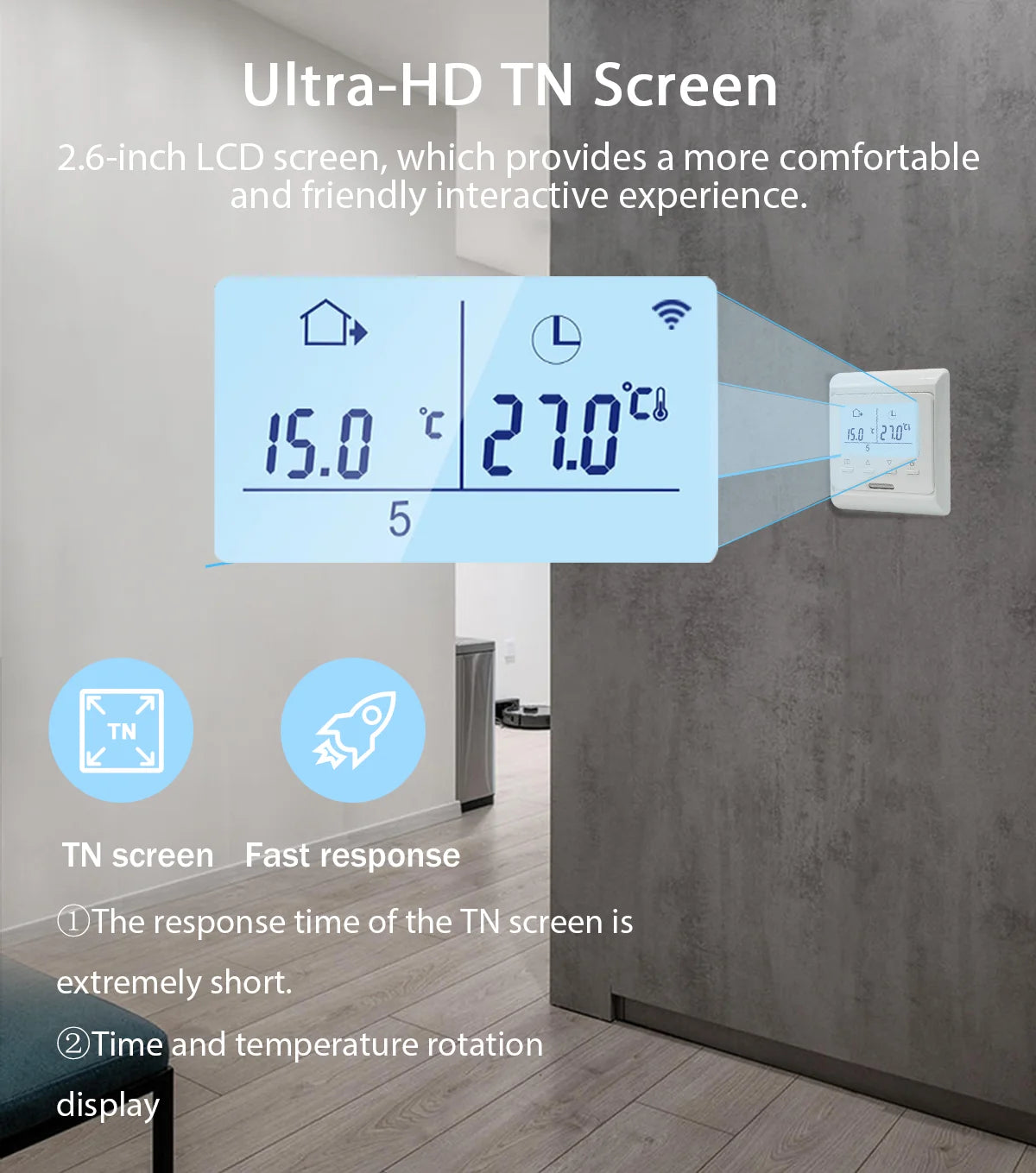 Heating Thermostat - Wi-Fi and Standard Options