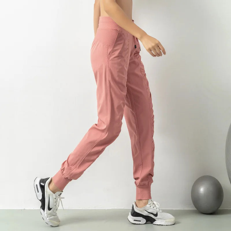 Wrinkle Slimming Fitness Sports Pants WOMEN'S Loose Fitting Leggings Running Pants Casual Quick Drying Pants Harlan Pants Thin 
