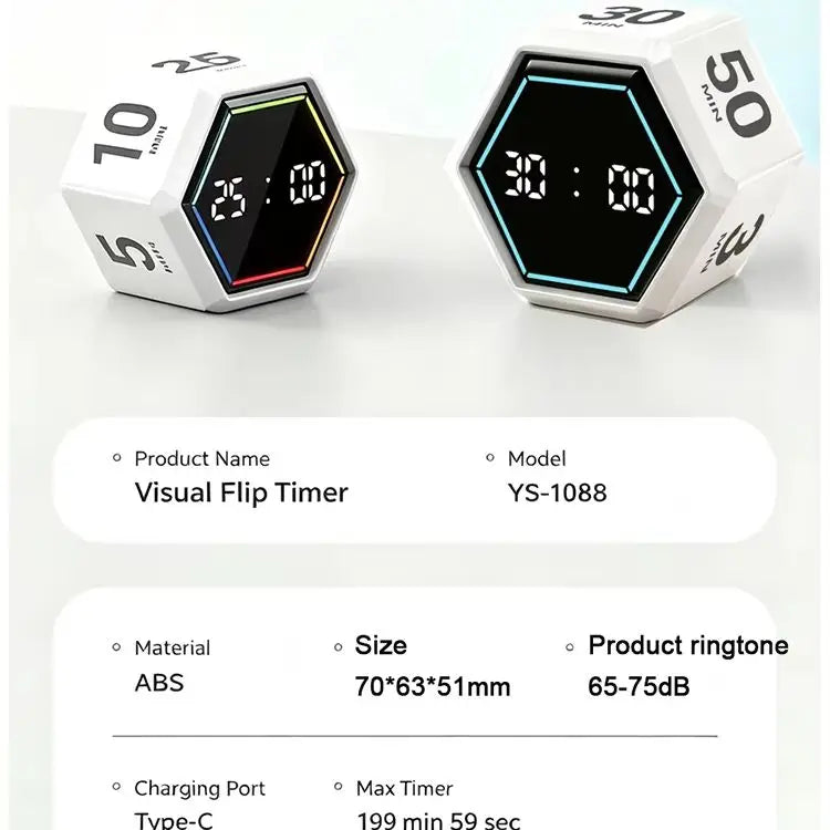 Timer conto alla rovescia a ribalta con anello luminoso