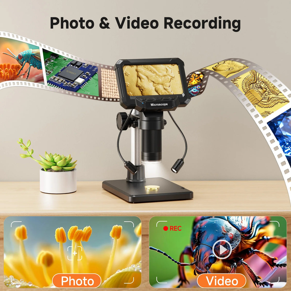 MK5 Digital Microscope with 4.3-Inch Screen