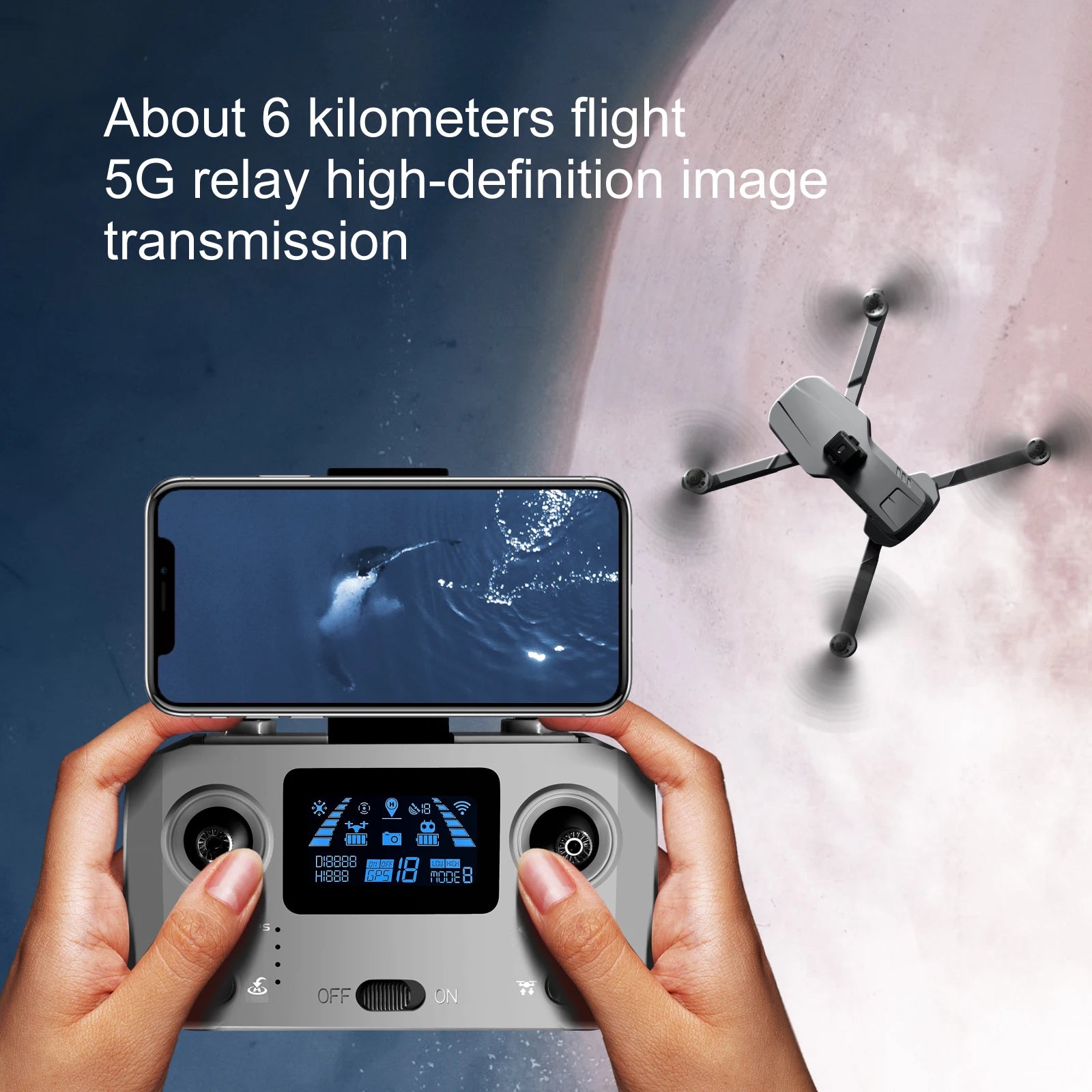 S155 Pro Max 8K GPS Kameralı Drone 3 Eksenli Gimbal ile