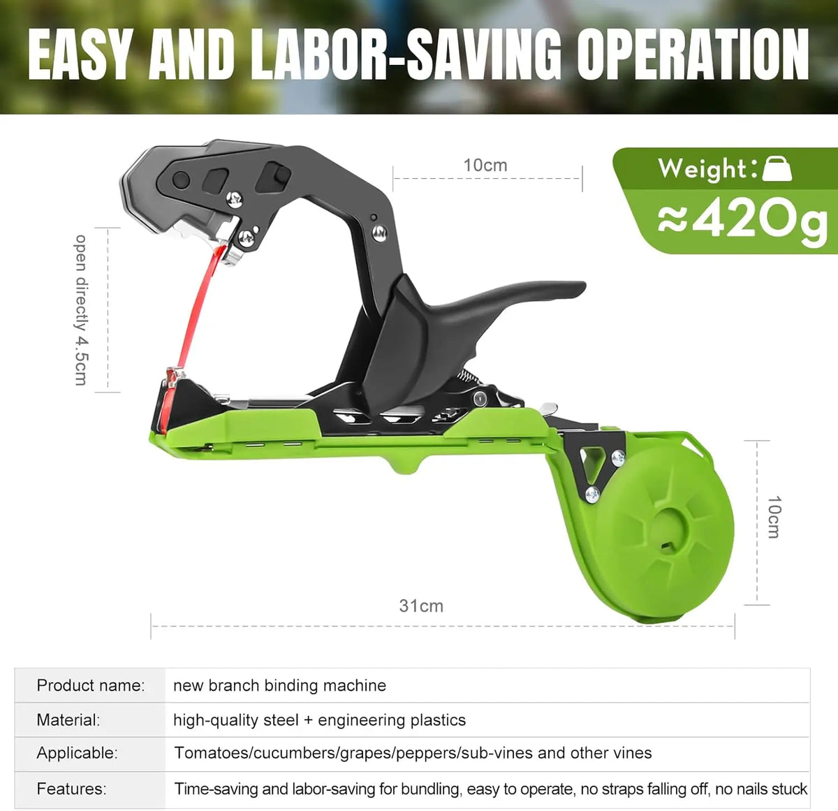 Garden Plant-Tying Tape Tool