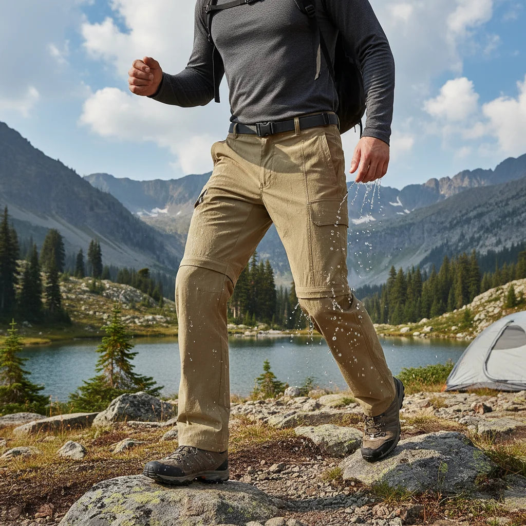 Pantalon de randonnée pour homme Fanuocetar amovible, sèche rapidement, camping, trekking, activités outdoor, pantalon stretch résistant aux rayures