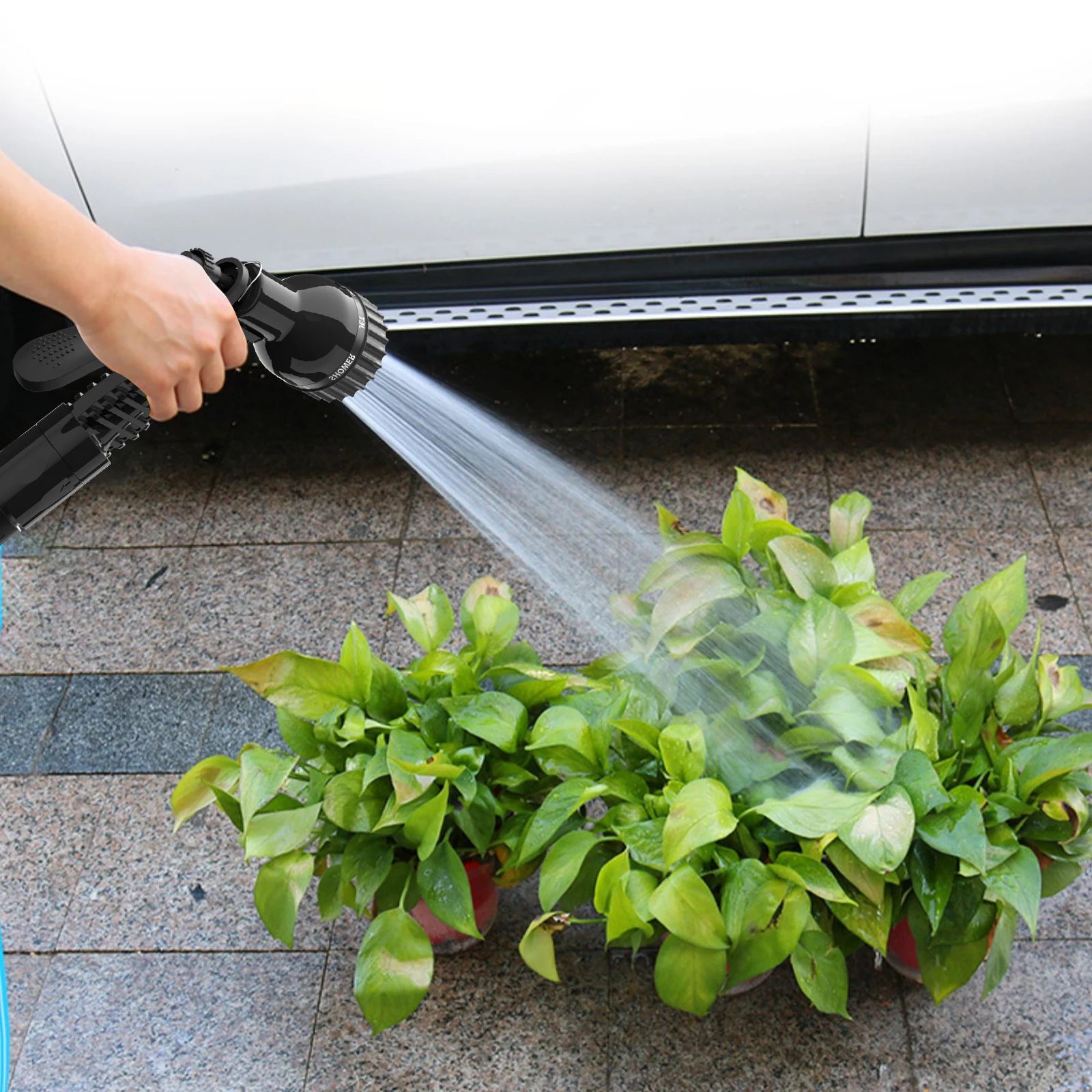 Tuyau d'arrosage extensible avec buse de pulvérisation à 7 modes