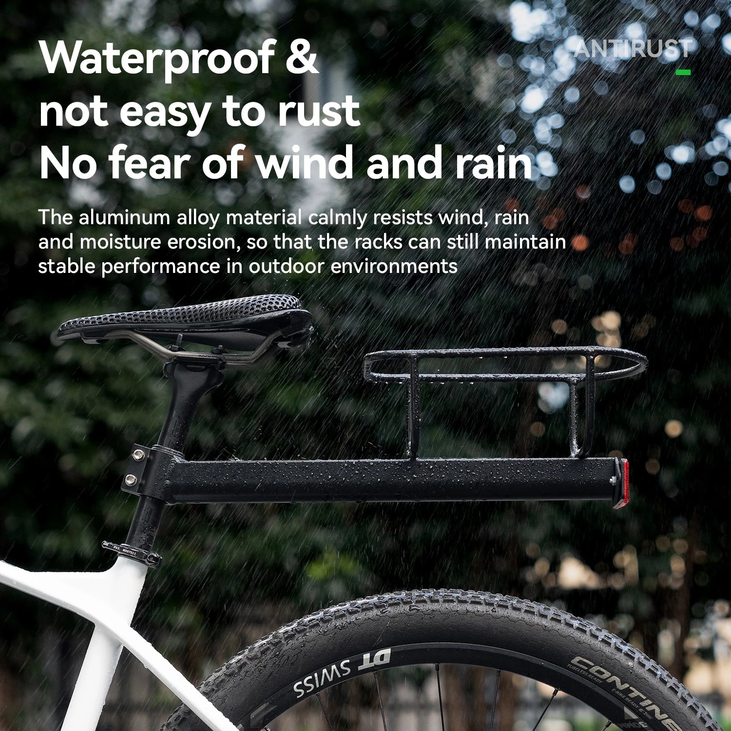 Aluminum Bike Rear Rack Carrier Shelf for Extra Storage on Rides