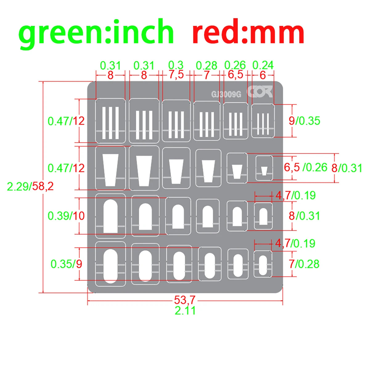 Scale Model Scribing and Engraving Template