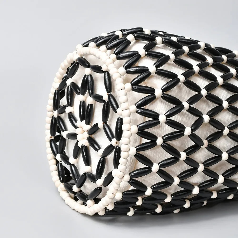 Open-Weave Bead-Style Tote Bag