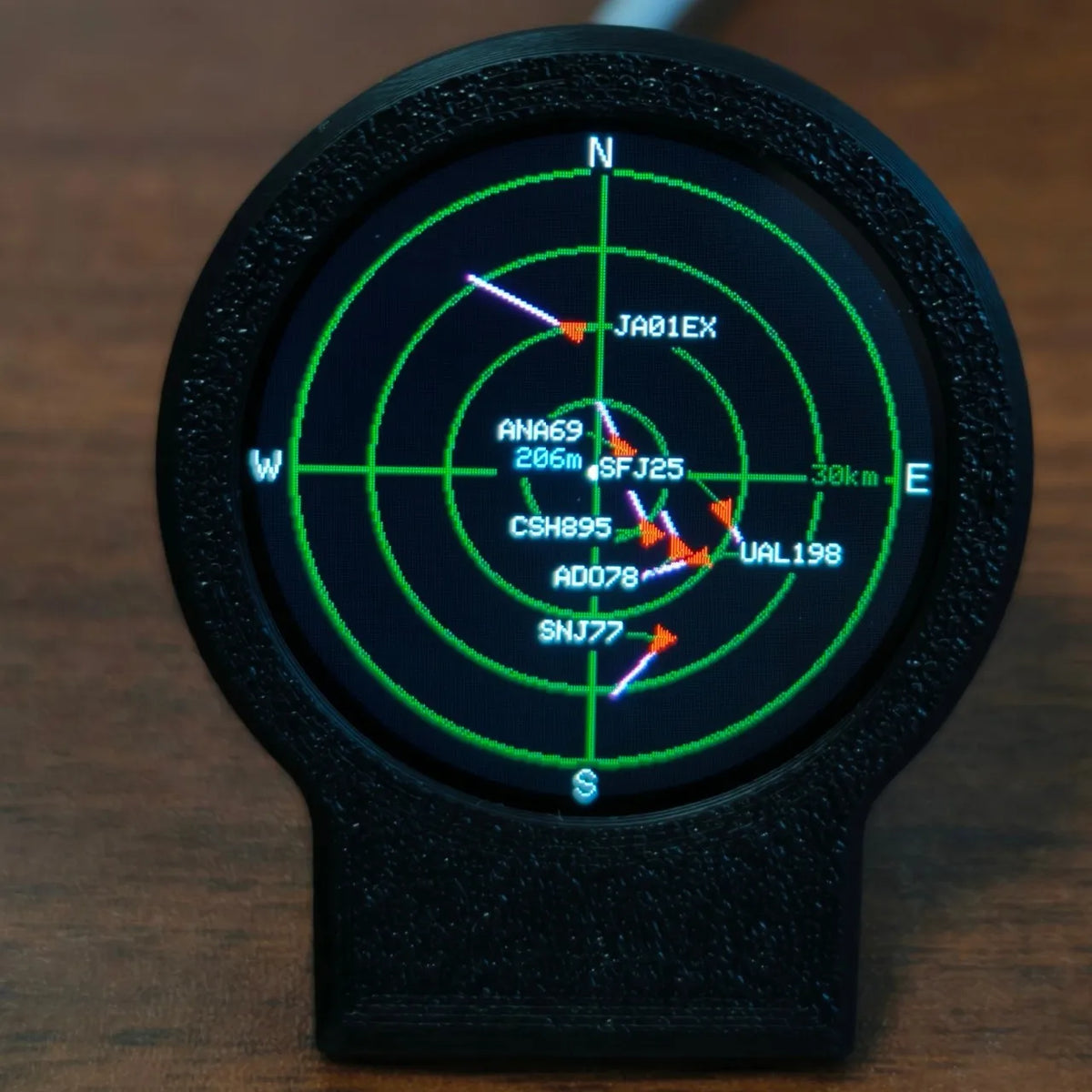 USB-C stolní radar s živým sledováním letu ADS-B