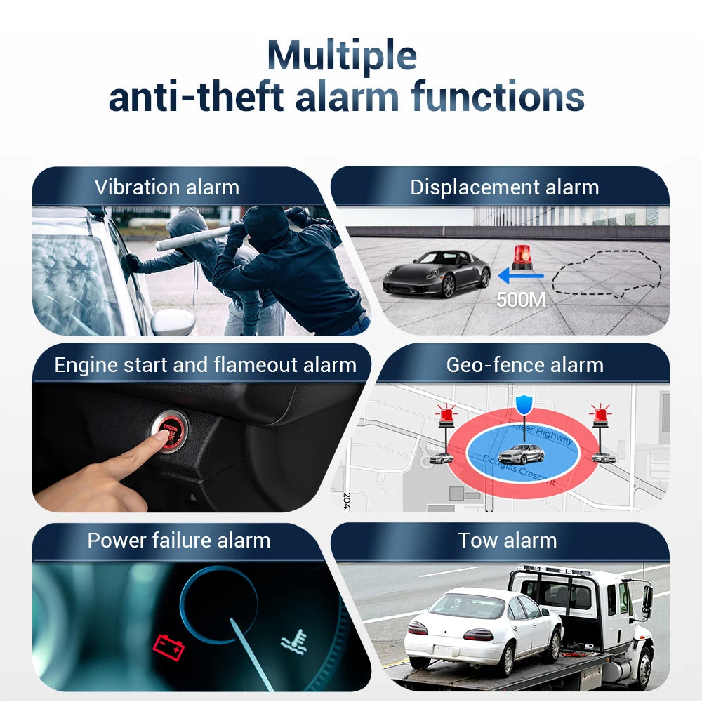 MiCODUS Auto GPS-tracker 4G MV930G 9-95V Brandstof-relay uitschakelen GPS-tracker Motorcycle trillingssensitief ACC Aan/Uit meldingen