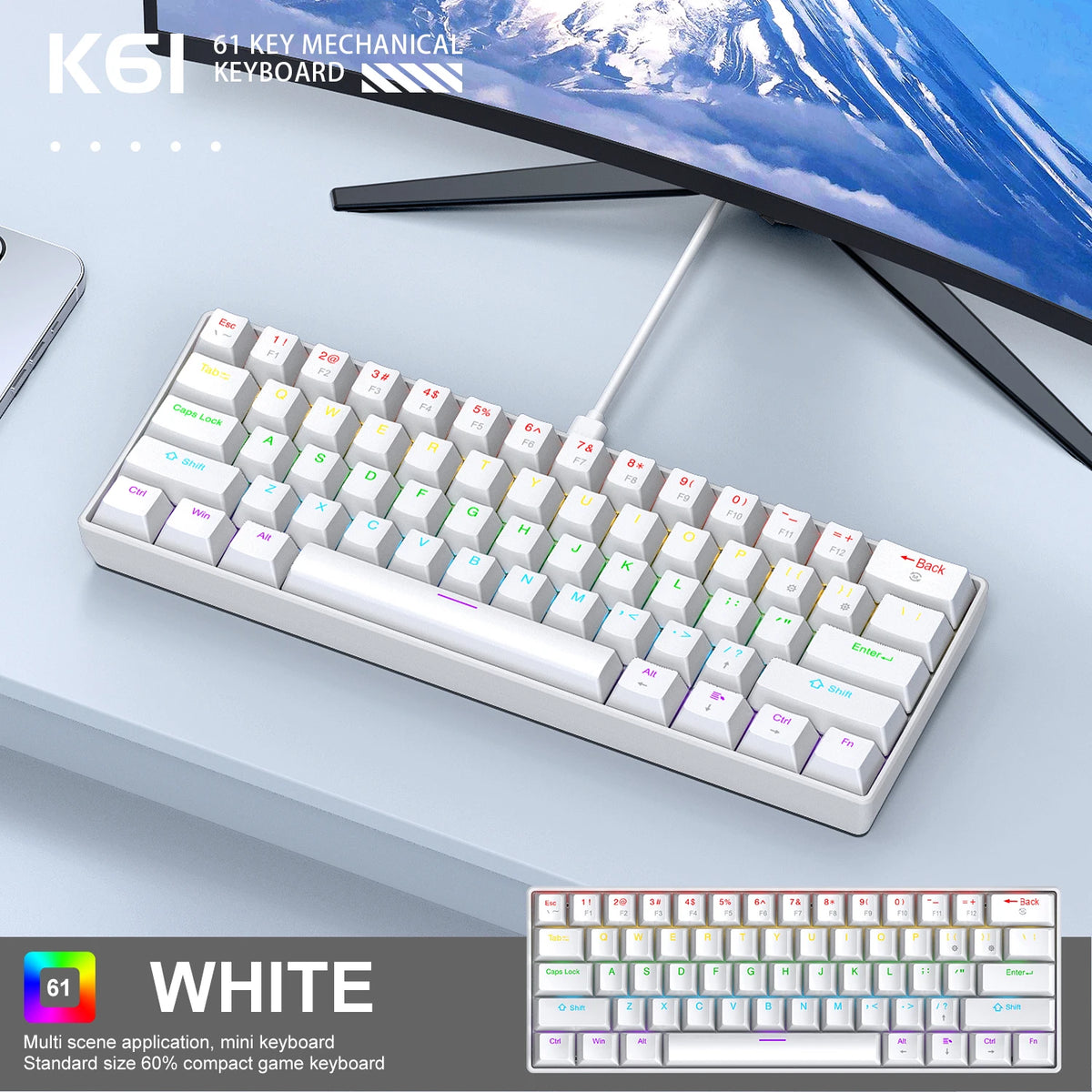 K61 Compact Mechanical Keyboard