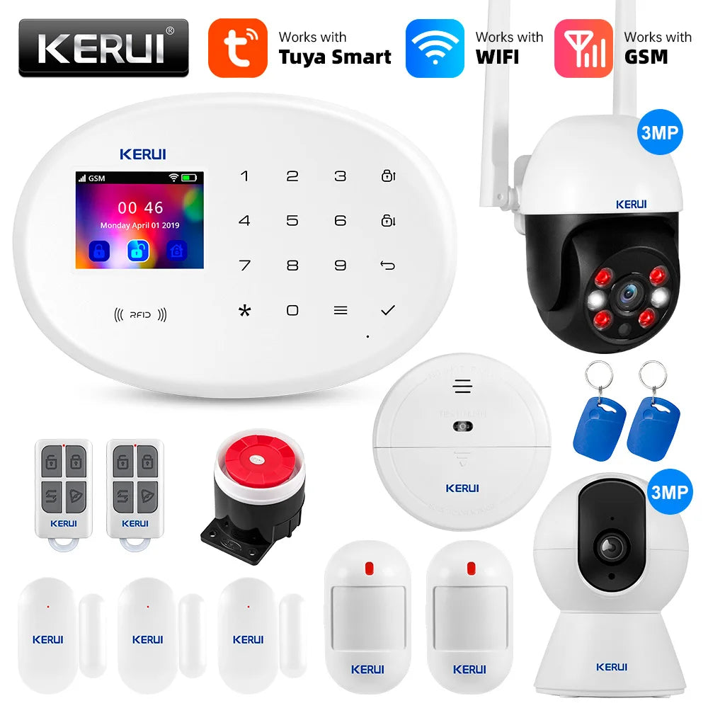 W181/W202 Tuya WiFi a 2G GSM Alarm System