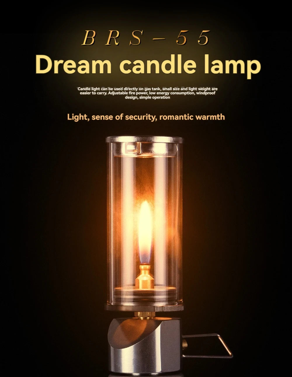 Candle Lamp Gas Burner Light for Outdoor Camping