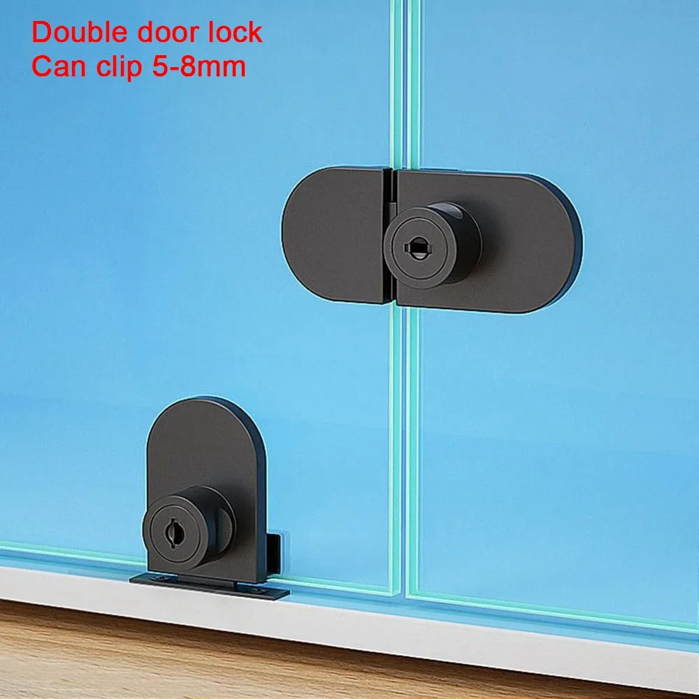 Glass Cabinet Door Lock, Zinc Alloy, No Drilling