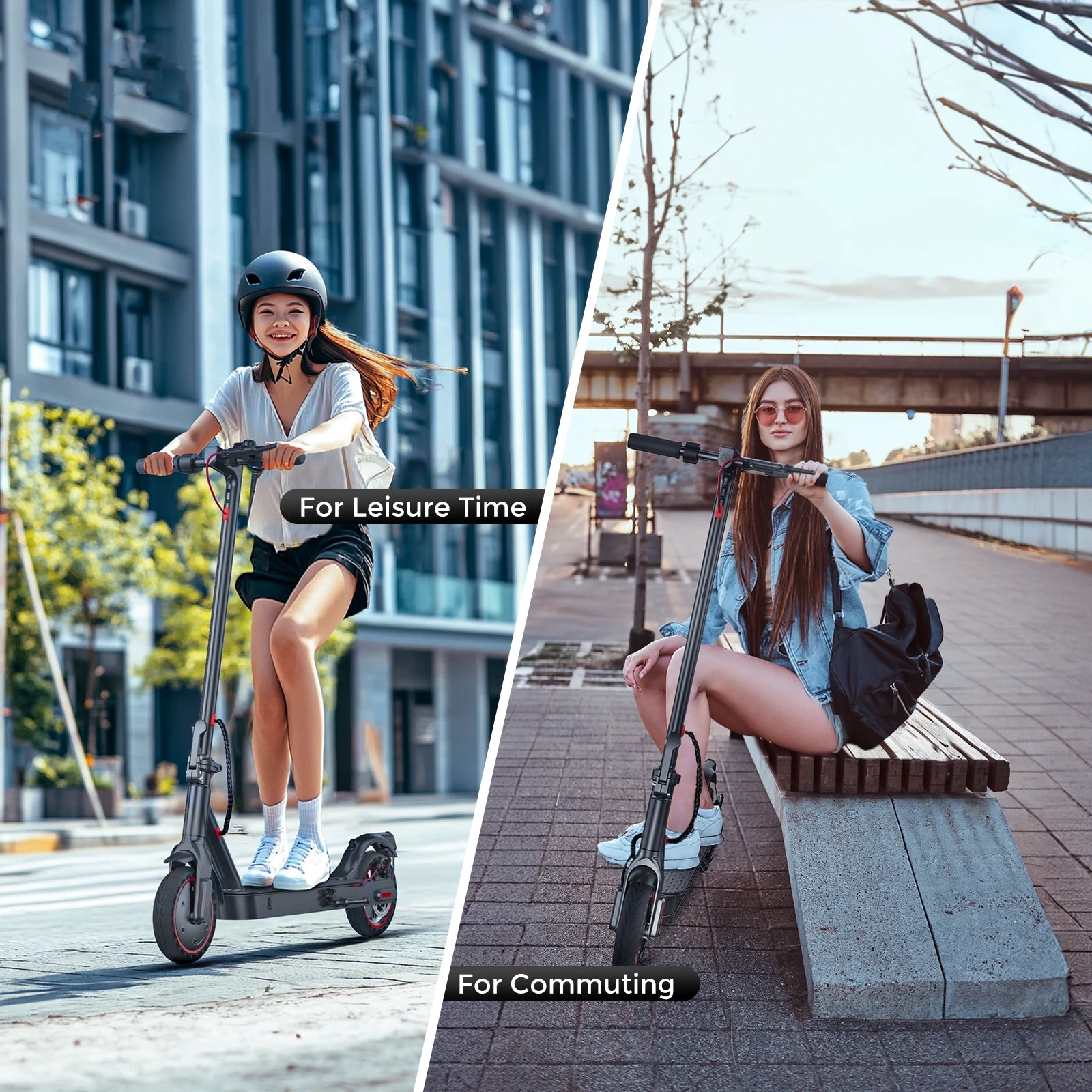 iScooter i9 Electric Scooter with 8.5 Inch Honeycomb Tires