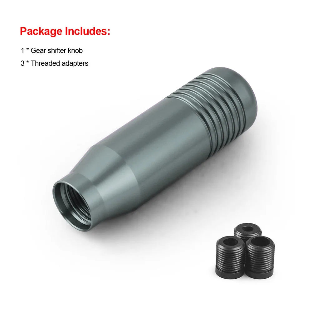 8.5cm Stylish Gear Shift Knob Stick Manual Transmission Universal Car Aluminum Extended JDM Gear Shifter Gear Head Knob NO LOGO