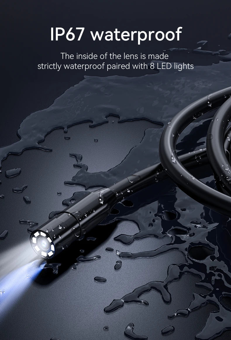 1080P Industrial Endoscope Camera with 4.3" IPS Screen