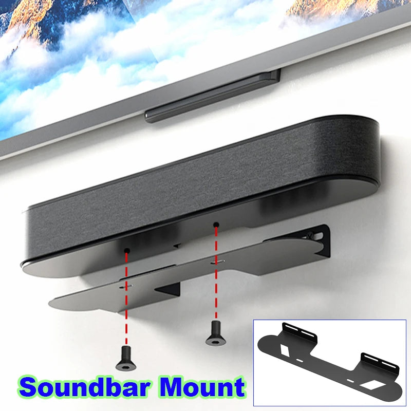 Metal Soundbar Wall Mount Bracket Set