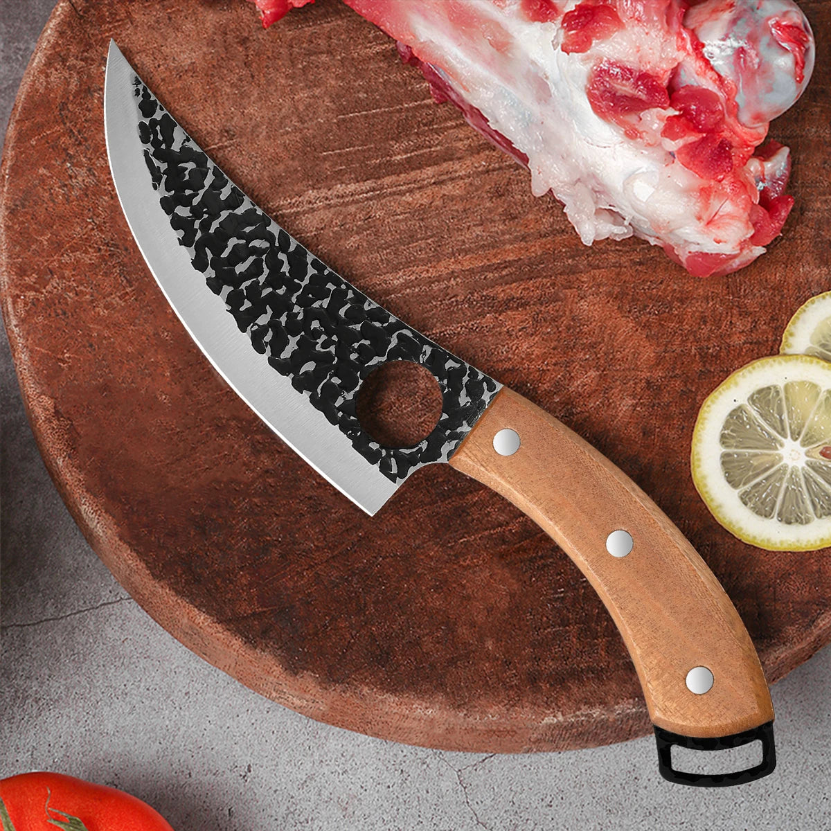 Handmade Forged Kitchen Knife Butcher Knife Boning Knives Meat Cleaver Vegetables Cutter Professional Household Chef Cook Knife 