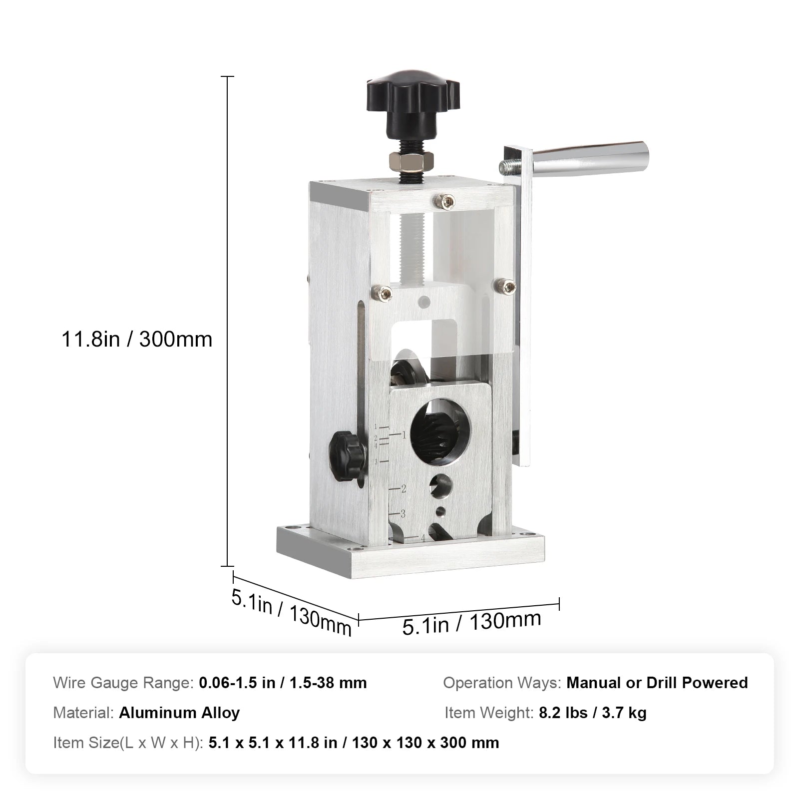 Manual Wire Stripping Machine for Copper Cable 1.5–40mm