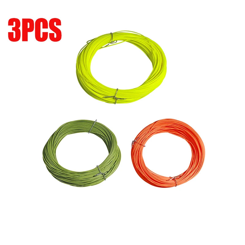 100ft, 1F-8F Weight Forward Floating Fly Fishing Line Fluo Front Welded Loop Fly Line, Fishing Goods, Pesca, Accessories