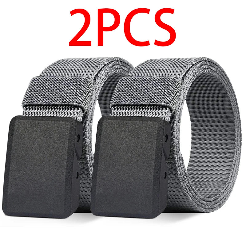 2PC Military Automatic Buckle Nylon Belt Outdoor Hunting Multifunctional Tactical Canvas Belt High Quality Men And WomenBelt 