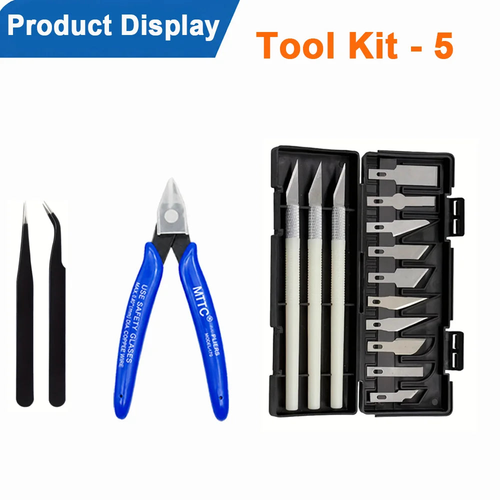 3D Printing Maintenance and Finishing Tools, Set Options