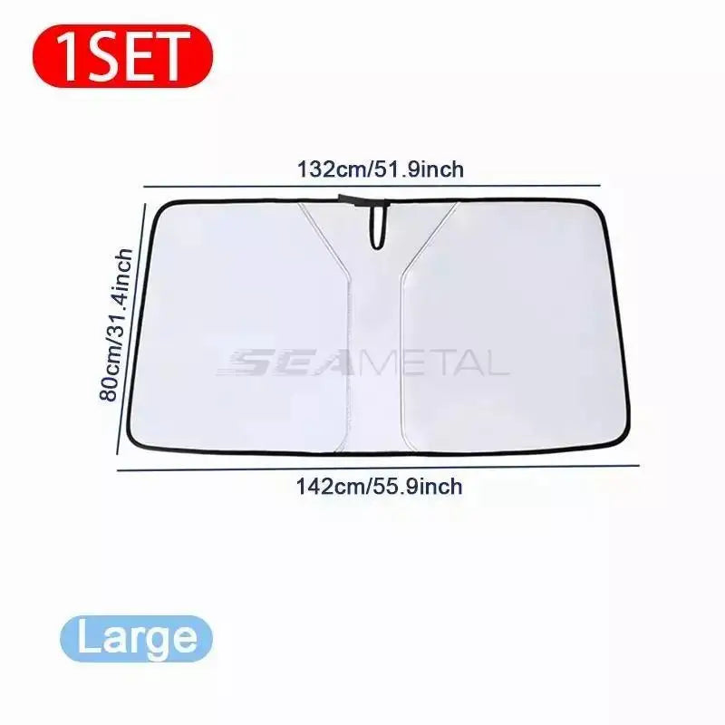 SEAMETAL Car Windshield Sun Shade Foldable Front Window Sun Protection Cover Anti UV Summer Cooling Sunshade Curtains for Car