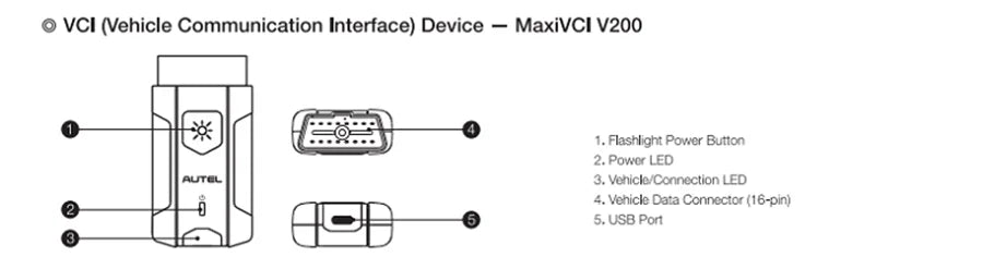 Autel MaxiVCI VCI 200 Bluetooth Vehicle Communication Interface