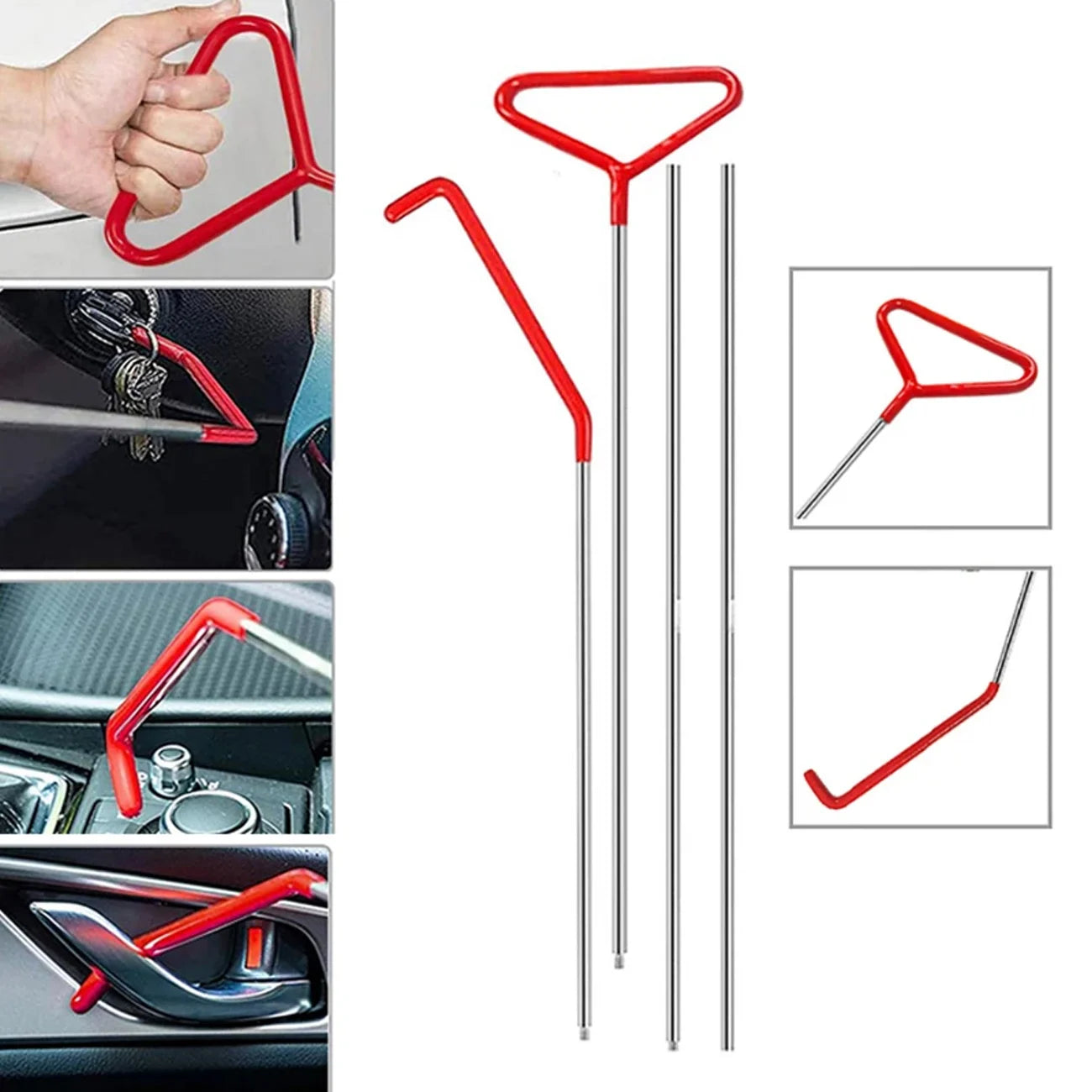 Kit d'outils pour déverrouiller les portes de voiture avec pompe à coin d'air et tiges de réparation