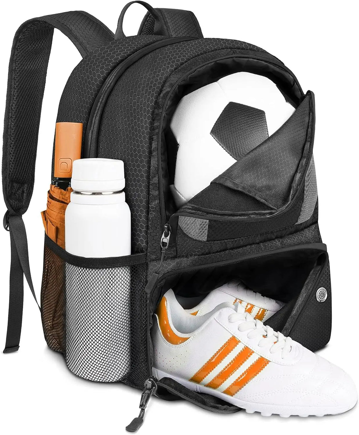 Sports Kit Backpack, 36-55 L, Shoe Pocket and Air Cushion Belt