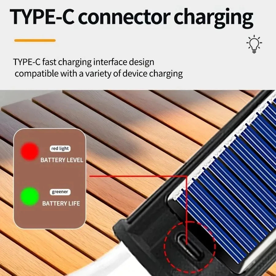 Solar Rechargeable Warm-Light Camping Lamp