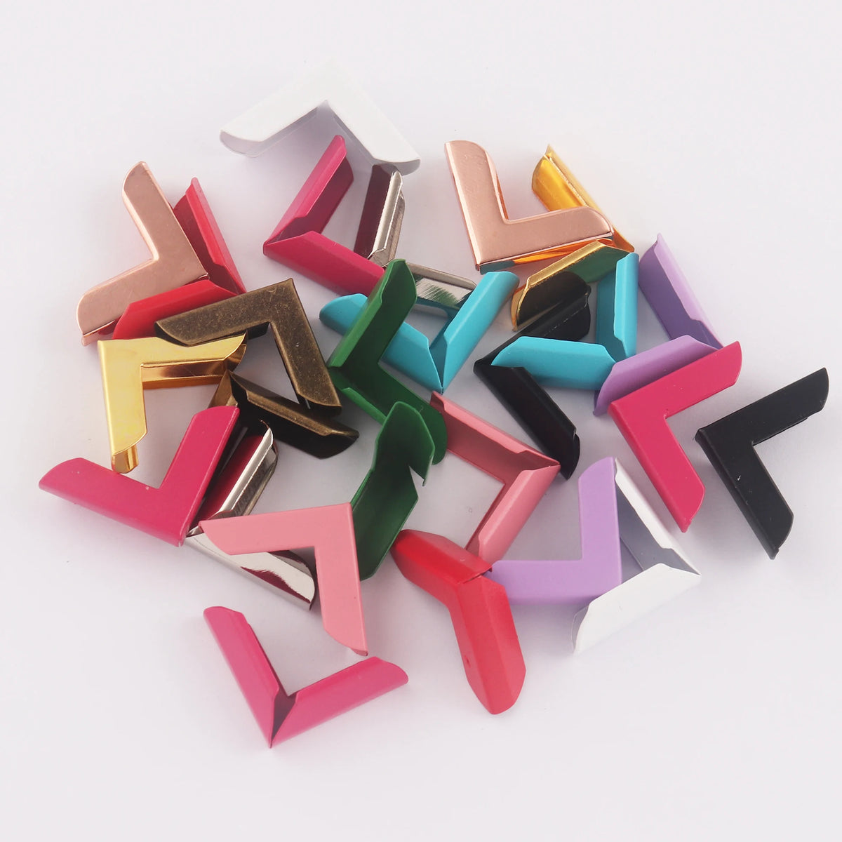 Metal Decorative Book Corner Protectors, Pack of 50