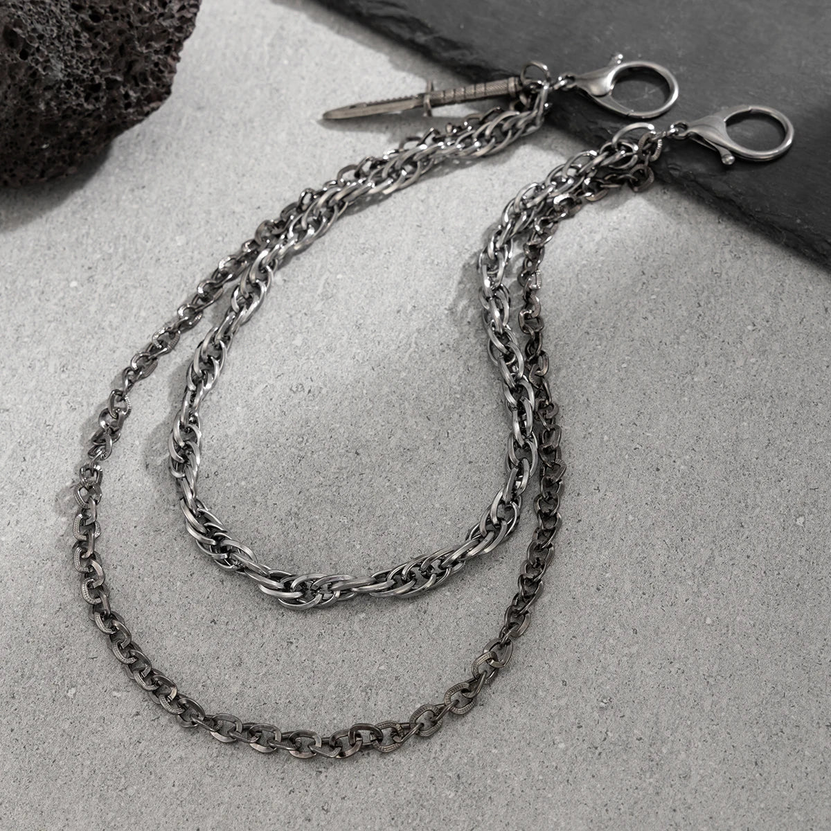 Salircon HipHop Goth Δημιουργικό Π pendant Keychain Μέση ζώνη άνδρες γυναίκες  vintage πορτοφόλι παντελόνι hipster κουλούρα Halloween κοσμήματα