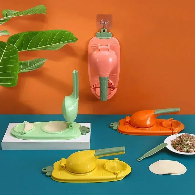 DIY Dumpling Wrapper Artifact Plastic Manual Wrapper Making Mold Dough Pressing Tool Baking Pastry Dumpling Maker Gadget 