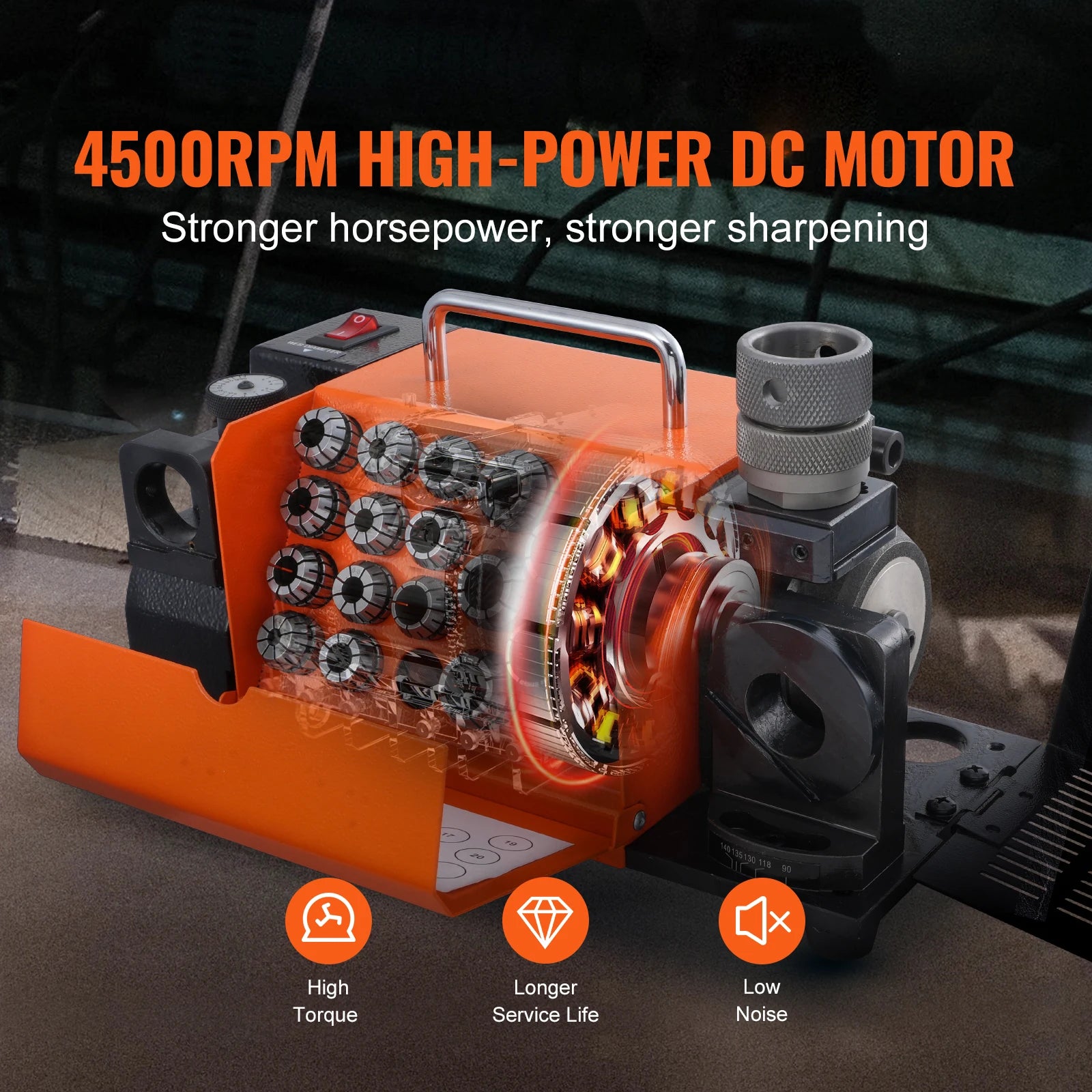 SucceBuy Drill Bits Sharpener MR-13A MR-13B MR-20G Mill Grinder Portable Sharpening Machine with 18/11 Collets For Workshop