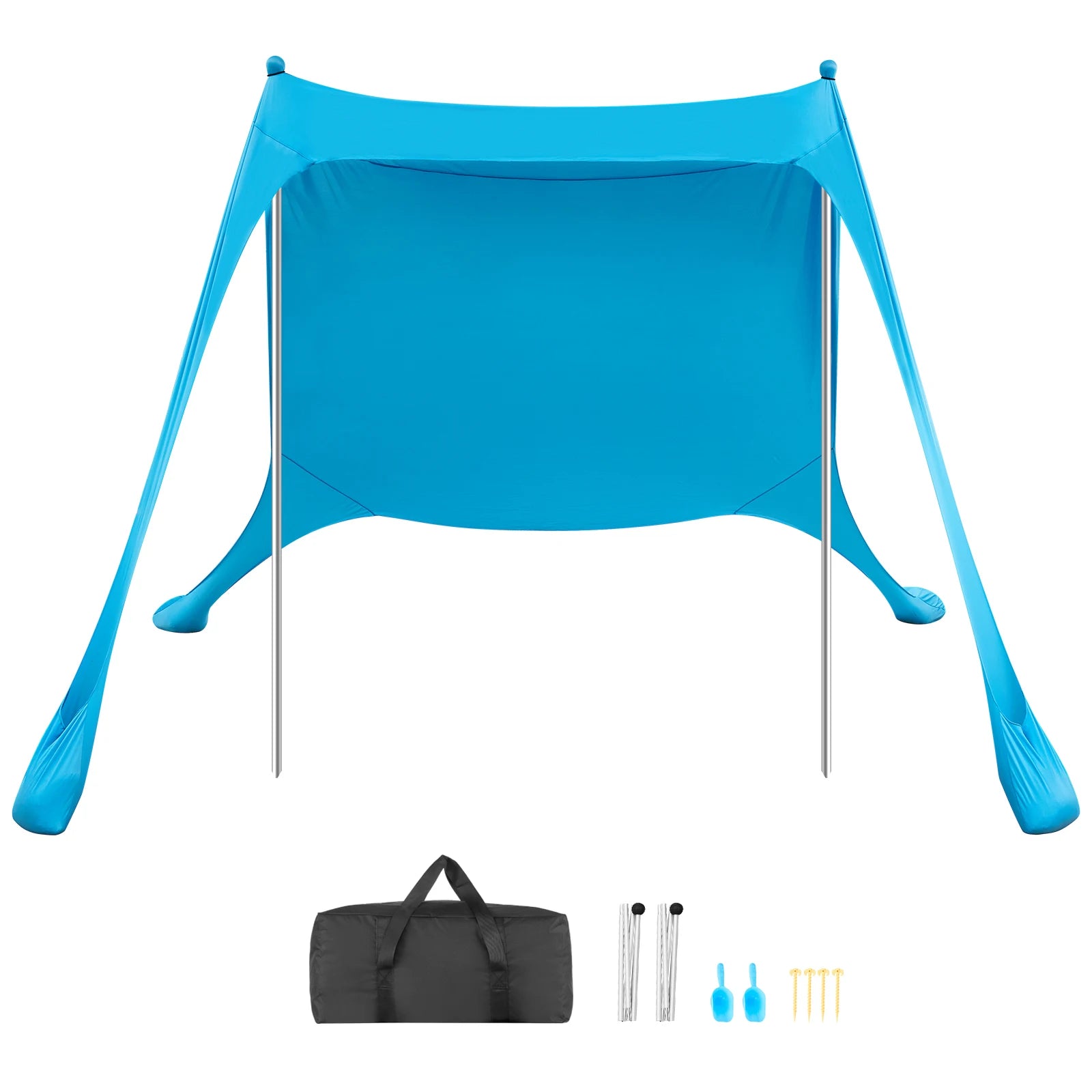 Tente de plage abri solaire UPF50+ auvent pop-up pour 3 à 4 personnes