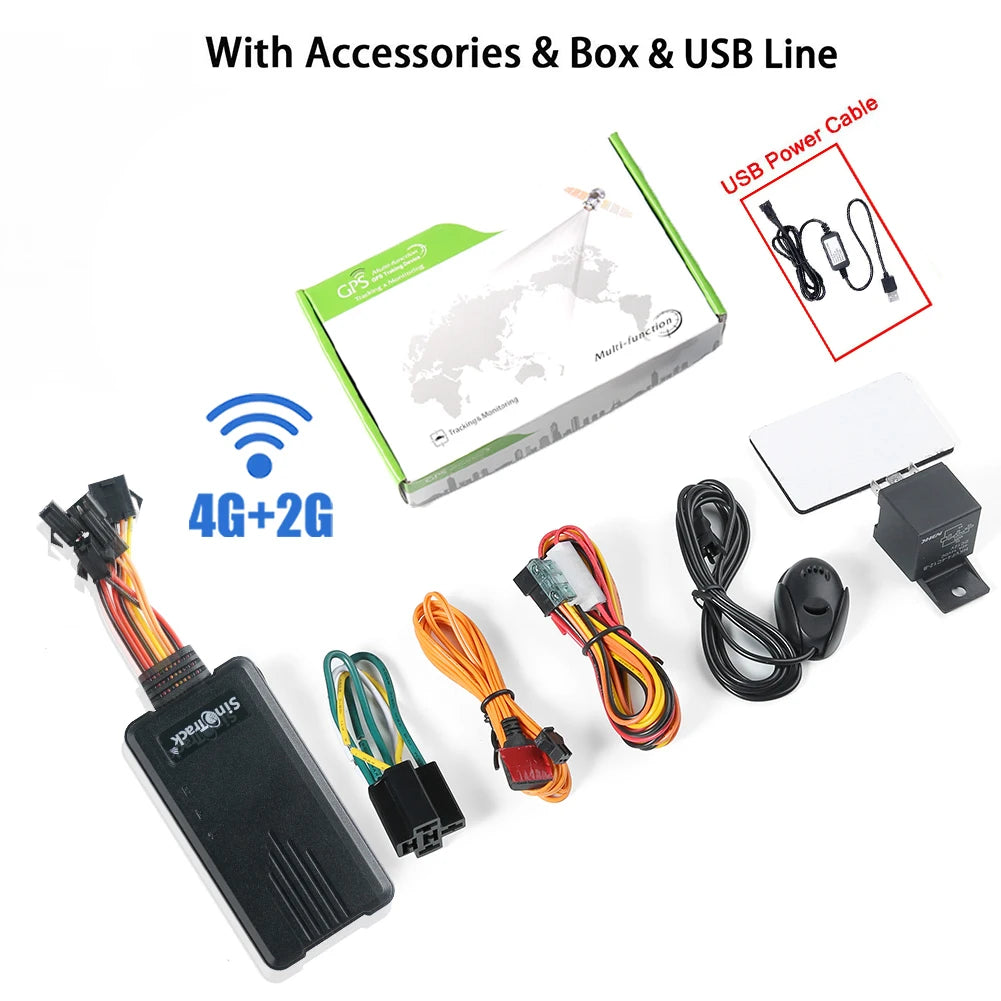 4G GPS Tracker for Car and Motorcycle with Remote Fuel Cut and Free App