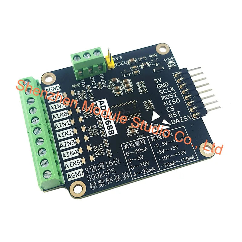 ADS8688 nyolccsatornás 16-bites ADC modul