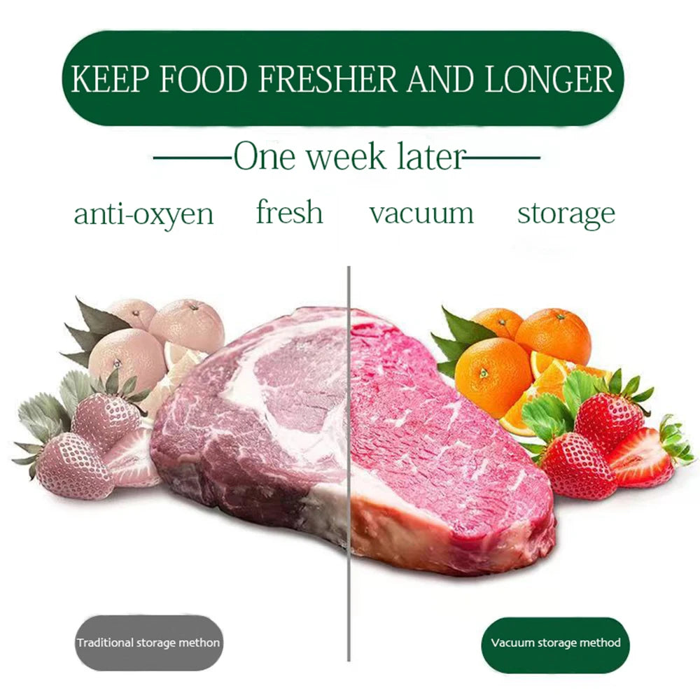 1 Rolls Vacuum Bags For Food, 500cm Per Roll,Reusable, BPA-free,Food Vacuum Sealer Bags For Vac Storage Meal Prep Sous Vide 