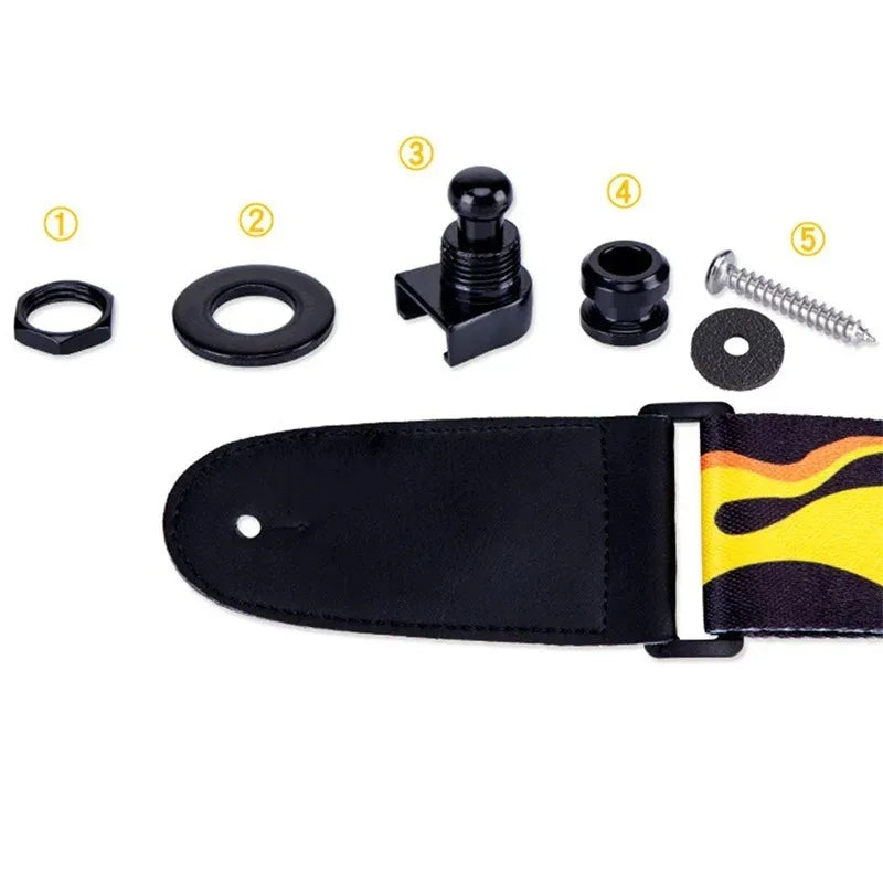 Skidproof Guitar Strap Lock for Electric, Acoustic and Bass
