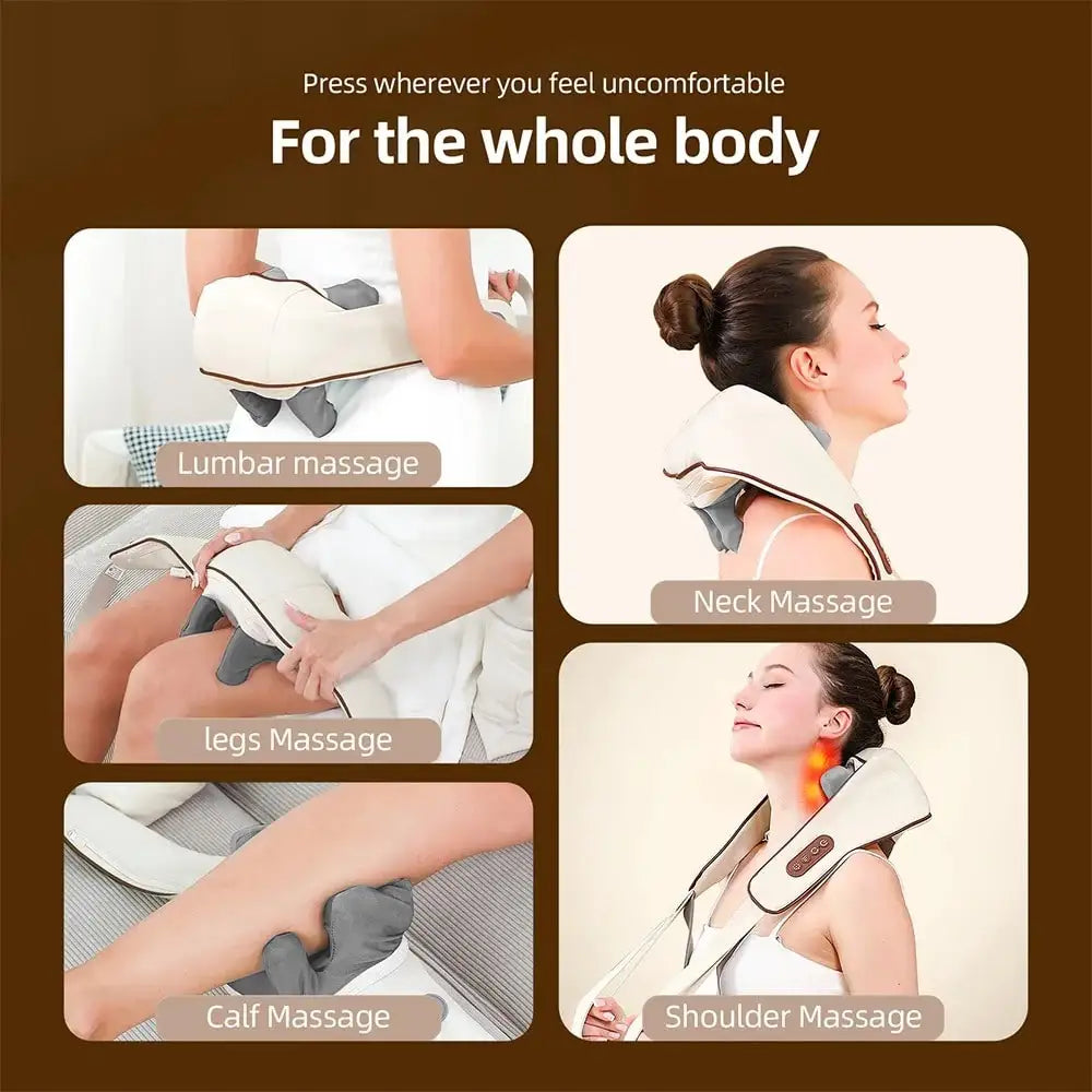 Manual Wooden Massage Roller Hand Push Handheld Body Massage Tool Full-Body Household Trigger Point Massager Face Shoulder Neck 